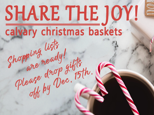 Calvary Christmas Basket Items Due