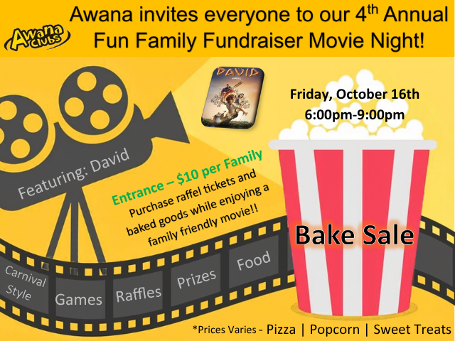 AWANA Movie Night Fundraiser 2026